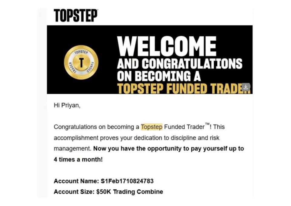 Topstep Welcome - $50K
