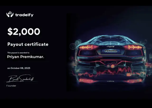 Tradeify Payout - $2,000