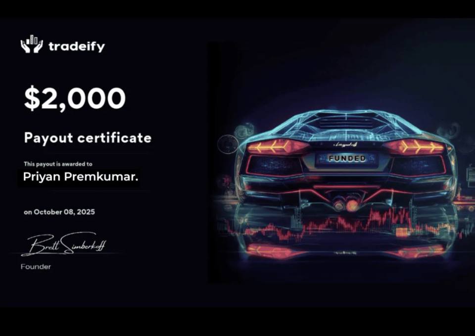 Tradeify Payout - $2,000